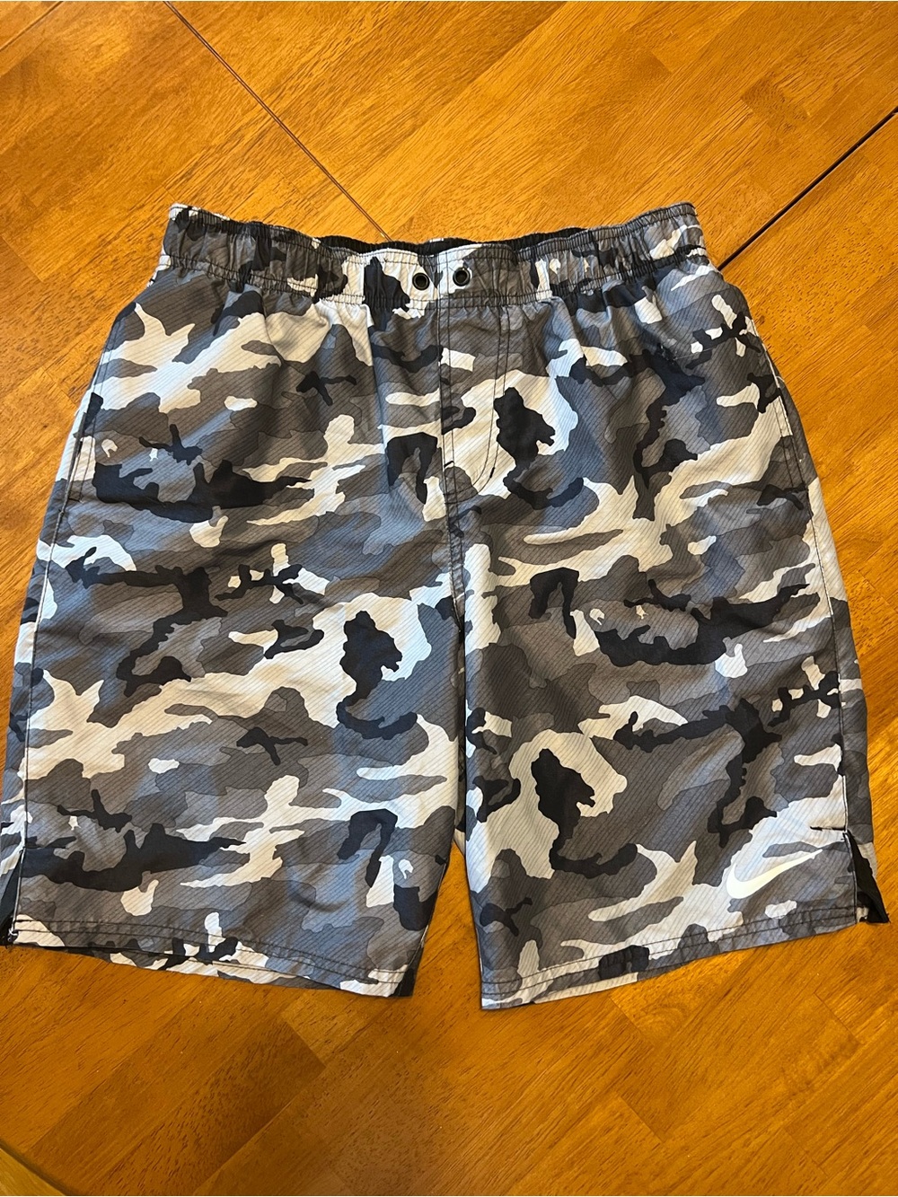 Men's Gray Camo Swim Shorts